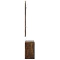 vidaXL Botník 3 v 1 dymový dub spracované drevo