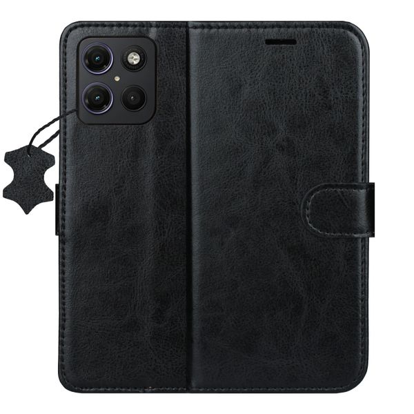 Kožené puzdro Smart Luxe pre Motorola Moto G15 / G15 Power / G17 / G17 Power čierna