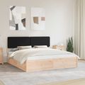 vidaXL Rám postele s čalúneným čelom Čierna 200 x 200 cm