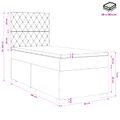 vidaXL Posteľ s boxspringom a matracom a LED Tmavosivá 90 x 190 cm