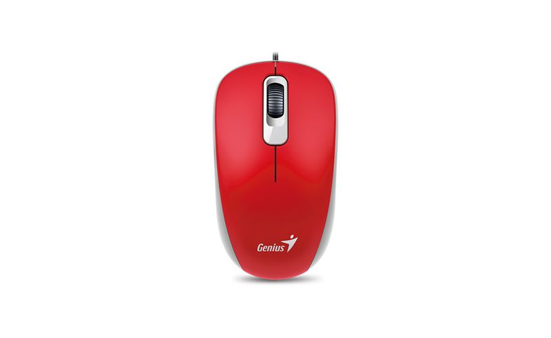 GENIUS DX-110/Kancelárska/Optická/1 000 DPI/Drôtová USB/Červená