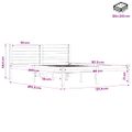 vidaXL Posteľný rám borovicový masív 120x200 cm sivý