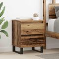 vidaXL Nočný stolík Staré drevo 40 x 35 x 50 cm Kompozitné drevo