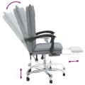 vidaXL Sklápacie kancelárske kreslo bledosivé látkové