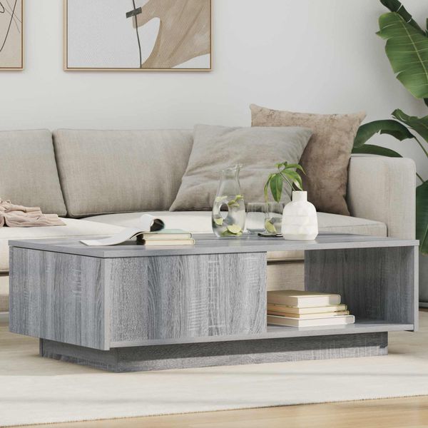 vidaXL Konferenčný stolík Sivý Sonoma 95 x 55 x 31 cm Kompozitné drevo