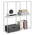 vidaXL Trubková polica s úložiskom Biela 86 x 27 x 90 cm Hliník