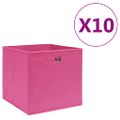 vidaXL Úložné boxy 10 ks, netkaná textília 28x28x28 cm, ružové