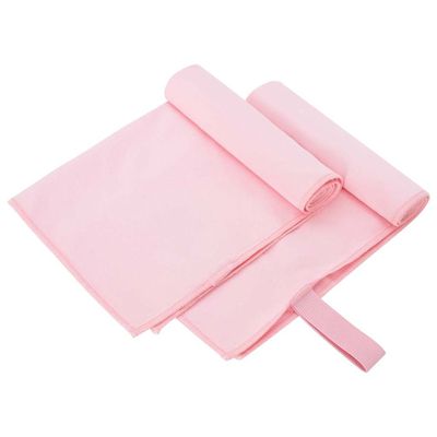 vidaXL Športové uteráky 2 pcs Ružová 50 x 30 cm Polyester a polyamid