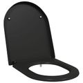 vidaXL WC sedadlo Čierna 49 x 36 x 4 cm Duroplast