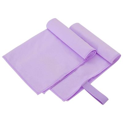 vidaXL Športové uteráky 2 pcs Fialová 50 x 30 cm Polyester a polyamid