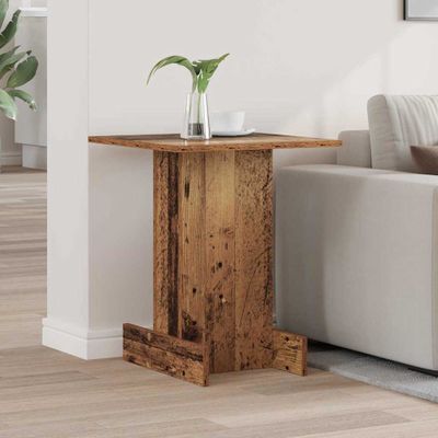vidaXL Koncový stôl Staré drevo 44,5 x 45 x 55 cm Kompozitné drevo