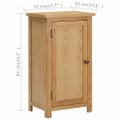 vidaXL Skrinka 45x32x85 cm dubový masív