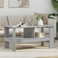 vidaXL Konferenčný stolík Sivý Sonoma 90 x 50 x 45 cm Kompozitné drevo