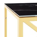 vidaXL Konferenčný stolík 110x45x45 cm nehrdzavejúca oceľ a sklo
