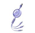 Kábel remax linon serie 66W 3V1 usb-c/micro/lightning RC-C029 fialová