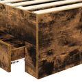 vidaXL Rám postele so zásuvkou Dymová dub 75 x 190 cm Kompozitné drevo