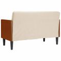 vidaXL Dvojpohovka s vankúšmi 110 cm, ľanová