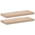 vidaXL Plávajúce police 2 ks 60x23,5x4 cm, kompozitné drevo