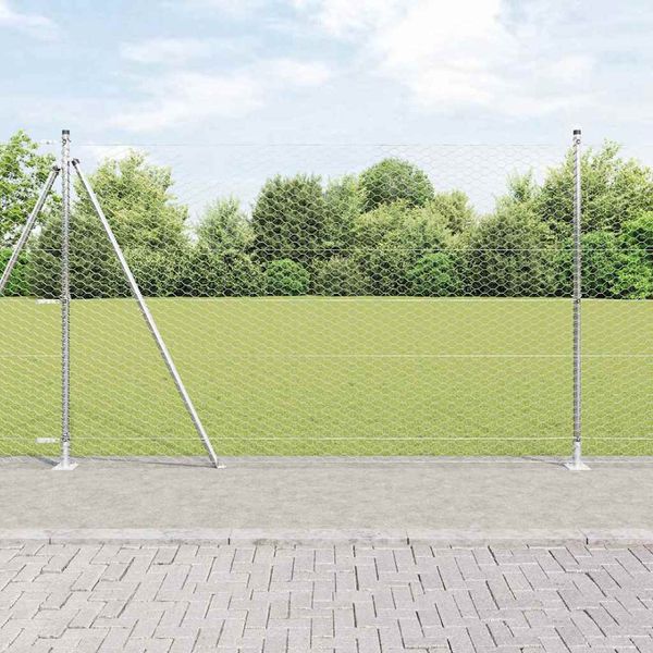 vidaXL Hexagonálne oplotenie s betónovým podstavcom 100 x 1,5 m
