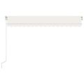 vidaXL Ručne zaťahovacia markíza s LED 450x300 cm krémová