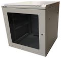 XtendLan 12U/600x600, na zeď, jednodílný, rozložený, skleněné dveře, šedý Rozvadec, 19", na stenu, jednodílný, výška 12U, 600×600, rozložený, sklenené dvere, nosnost 60kg, šedý