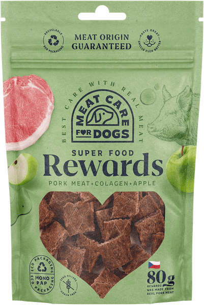 MEAT CARE REWARDS DOG 99807 maškrta – bravčové s kolagénom a jablkom 80g