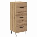 vidaXL Highboard Remeselný dub 34,5 x 34 x 90 cm Kompozitné drevo
