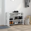 vidaXL Regál na topánky biely 80x25x62 cm spracované drevo