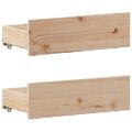 vidaXL Posteľ s knižnicou bez matraca 100x200 cm borovicový masív