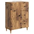 vidaXL Servírovacia skriňa so zásuvkou Staré drevo 66 x 34,5 x 90 cm