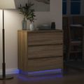 vidaXL Nočný stolík Sonoma dub 71 x 34,5 x 75 cm Kompozitné drevo