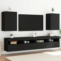 vidaXL TV nástenné skrinky 2 ks čierne 40,5x30x60 cm kompozitné drevo