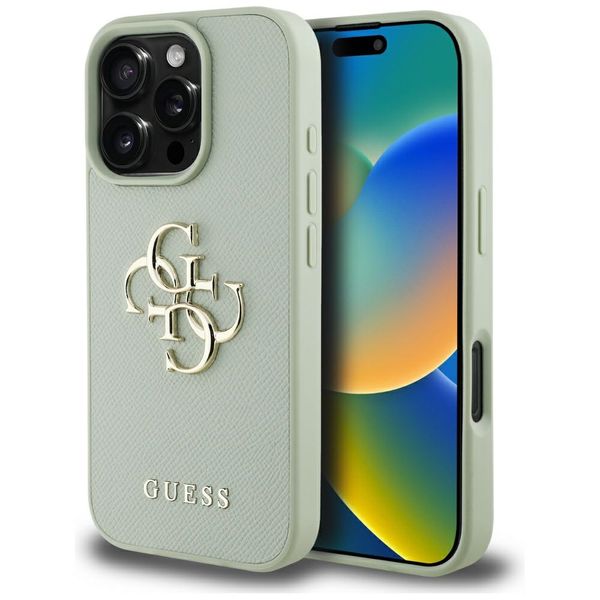 Guess Hardcase PU Grained Big 4G a Classic Logo Puzdro pre iPhone 16 Pro Max 6,9" Zelená
