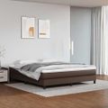 vidaXL Posteľný rám s boxspringom hnedý 160x200 cm umelá koža