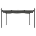 vidaXL Pergola so zaťahovacou strechou antracitová 395x292x230 cm