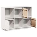 vidaXL Komoda biela 110,5x35x80 cm borovicový masív