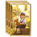vidaXL Fotorámiky na stenu alebo stôl 3 ks zlaté 70x90 cm MDF