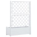 vidaXL Záhradný kvetináč s mriežkou 100x43x142 cm PP biely