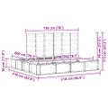 vidaXL Rám postele Biela 200 x 200 cm Masívne borovicové drevo