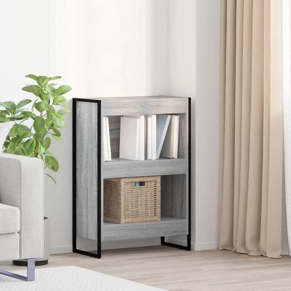 vidaXL Knižnica Sivý Sonoma 60 x 30 x 86,5 cm Kompozitné drevo