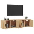 vidaXL Nástenné TV skrinky 2 ks dub sonoma 80x34,5x40 cm