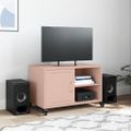 vidaXL TV skrinka ružová 68x39x43,5 cm oceľ