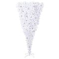 vidaXL Umelý vianočný stromček s 300 LED-i Biela 240 cm PVC a oceľ