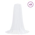 vidaXL Sieť proti komárom na posteľ 3 ks 156 mesh Biela ⌀56 x 220 cm