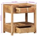 vidaXL Koncový stôl Hnedá 43 x 32 x 46 cm Masívne obnovené drevo