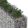 vidaXL Gabiónová vyvýšená posteľ 3 ks 250 x 50 x 150 cm Strieborná