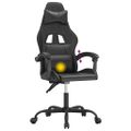 vidaXL Otočná herná stolička čierna umelá koža
