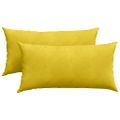 vidaXL Vankúše na pohovku 2 pcs Žltá 80 x 40 cm Kordúrová tkanina