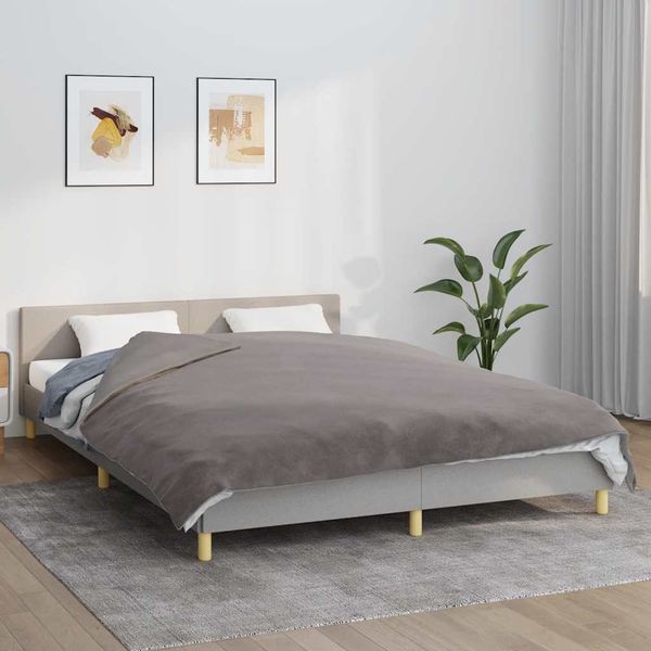 vidaXL Záťažová prikrývka s krytom šedá 200x200 cm 9 kg látka