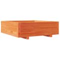 vidaXL Záhradný kvetináč voskovohnedý 80x80x26,5 cm masívna borovica
